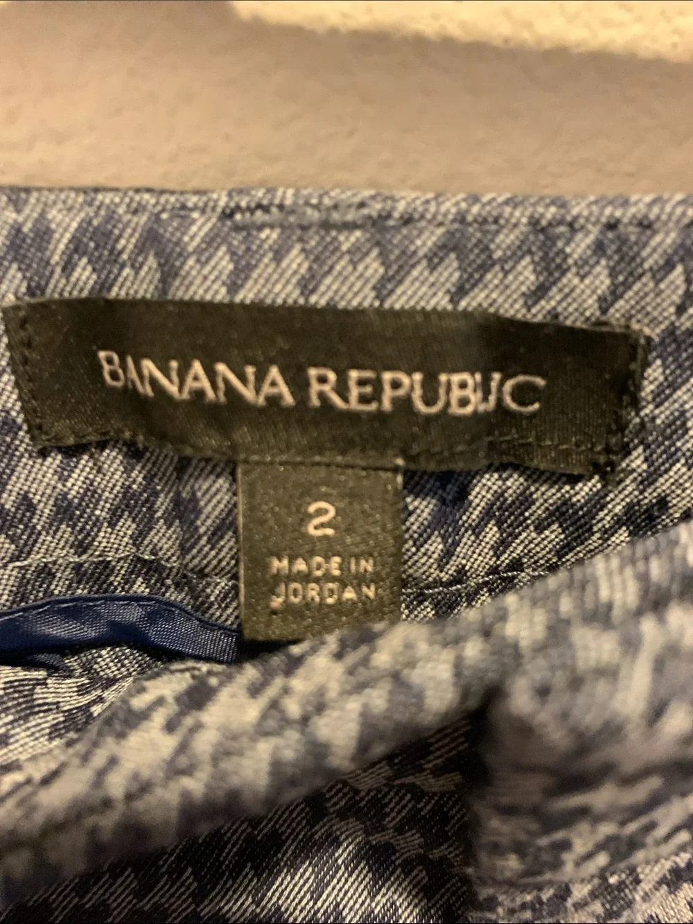 Banana Republic Sloan Navy Houndstooth Slim Dress Pants​